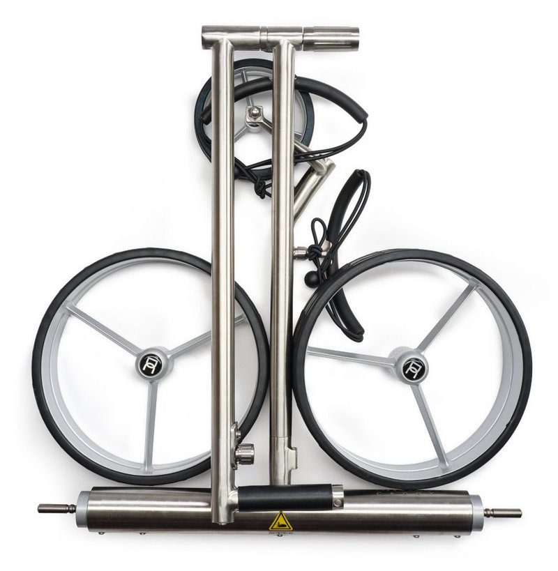 Davies Caddy Premium L carrello elettrico, ruote nere/grigie