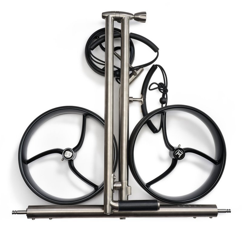 Davies Caddy Titan carrello elettrico, grigio/ruote nere