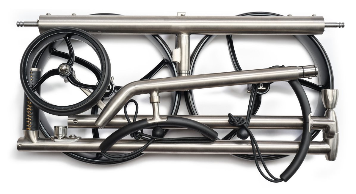 Davies Caddy Titan carrello elettrico, grigio/ruote nere