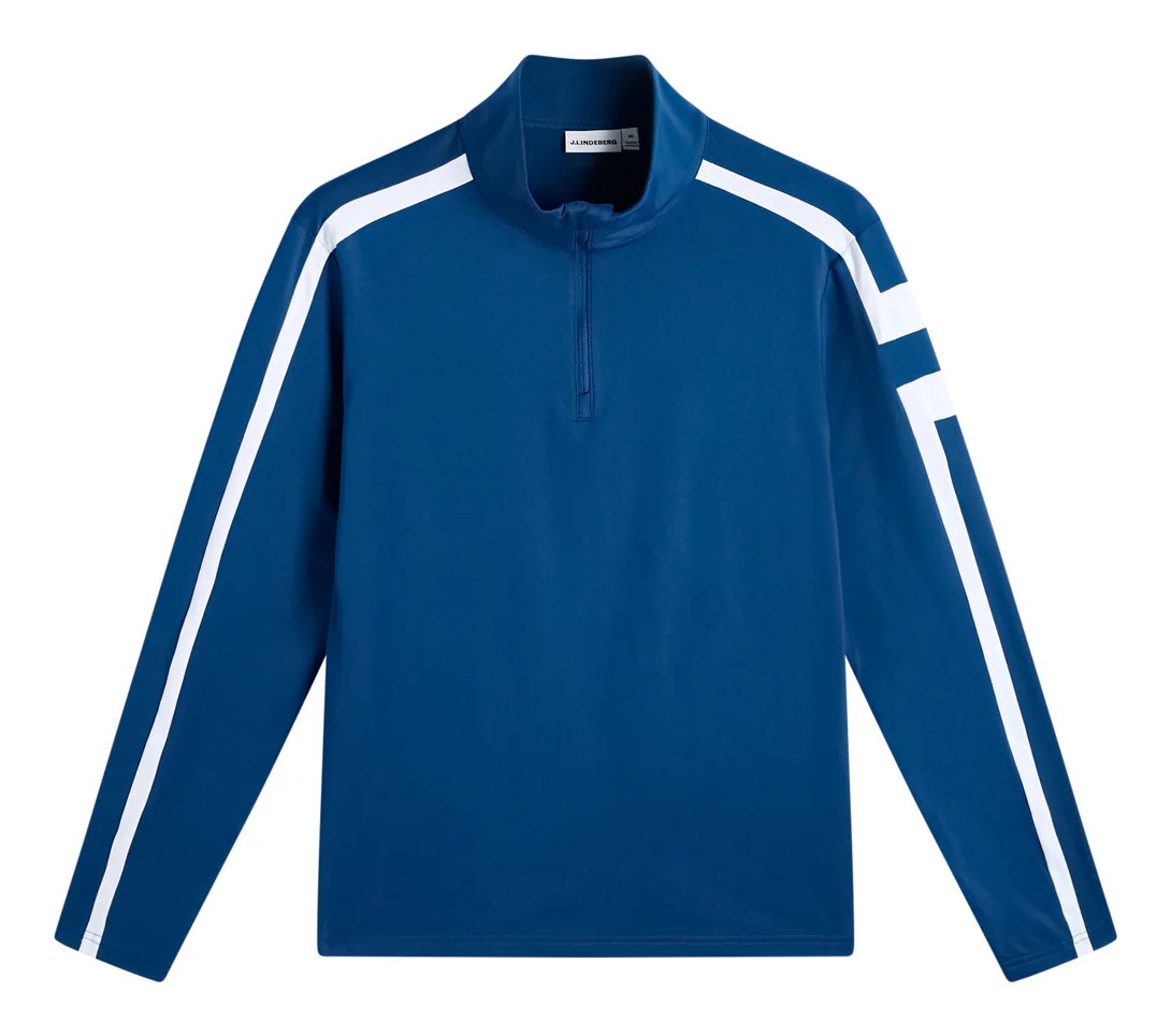 J.Lindeberg Keaton Quarter Zip Mid Layer maglia uomo, Estate Blue