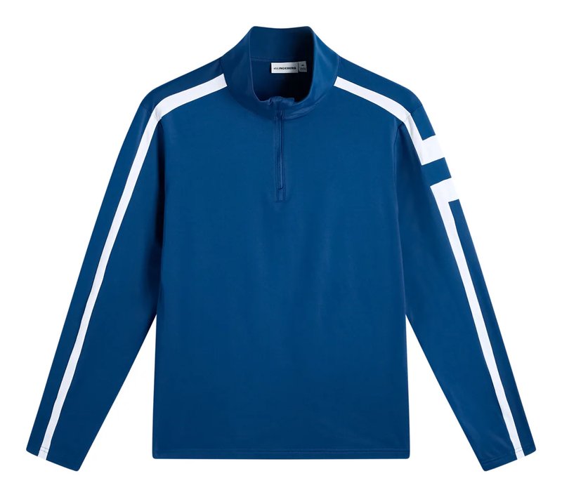 J.Lindeberg Keaton Quarter Zip Mid Layer maglia uomo, Estate Blue