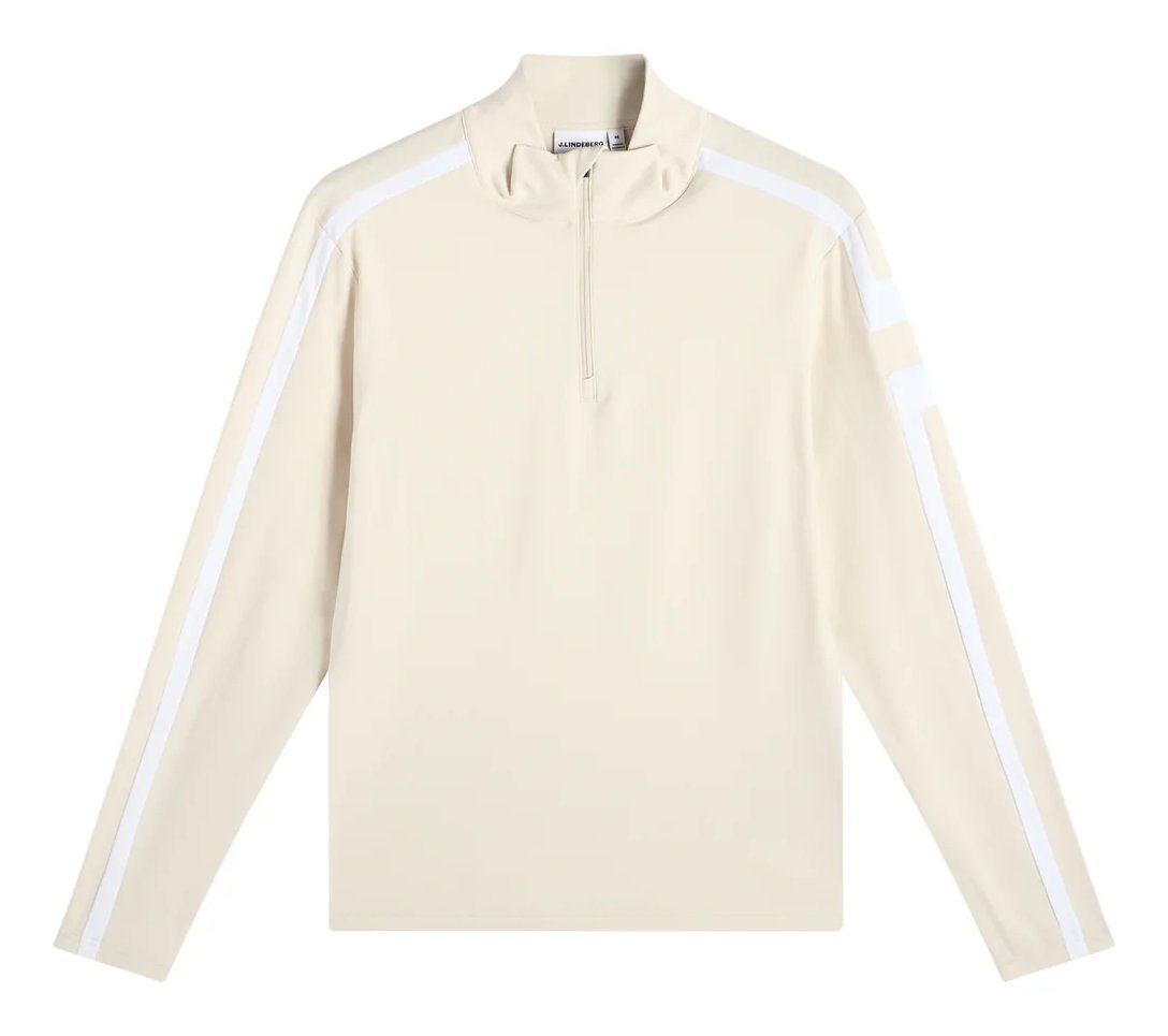 J.Lindeberg Keaton Quarter Zip Mid Layer polo da uomo, Moonbeam