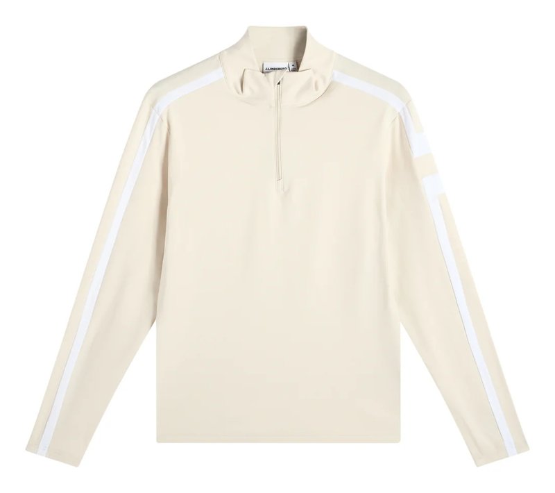 J.Lindeberg Keaton Quarter Zip Mid Layer polo da uomo, Moonbeam