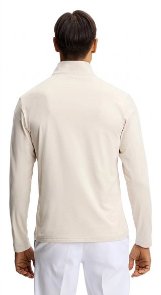 J.Lindeberg Keaton Quarter Zip Mid Layer polo da uomo, Moonbeam