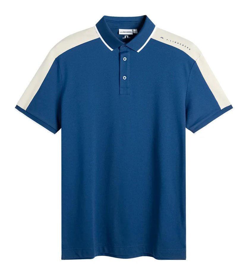 J.Lindeberg Jace polo da uomo, Estate Blue