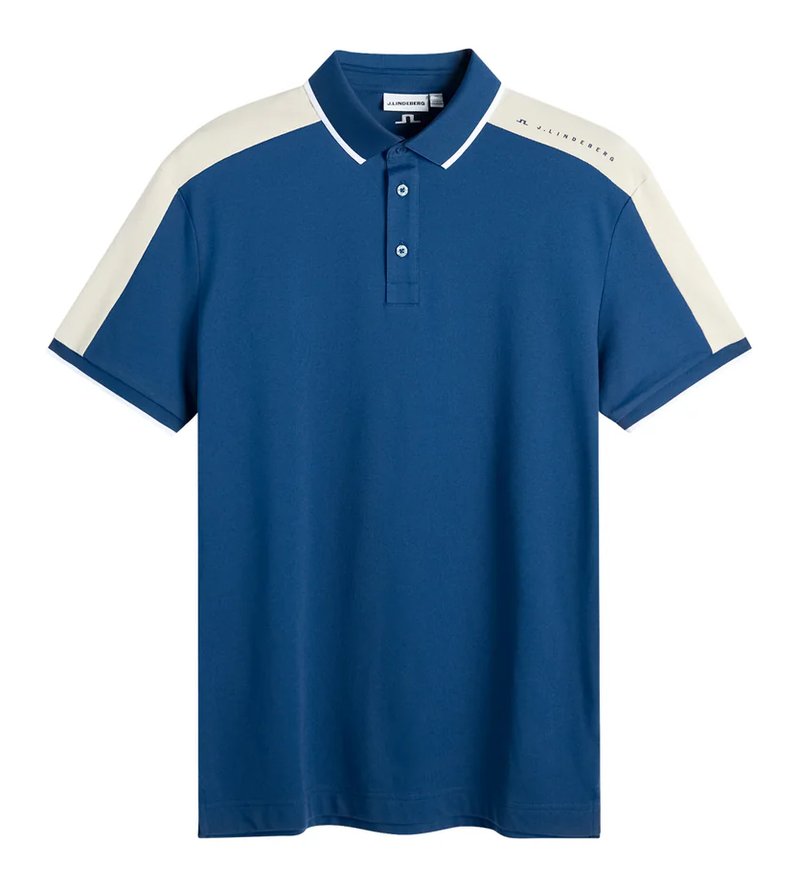 J.Lindeberg Jace polo da uomo, Estate Blue