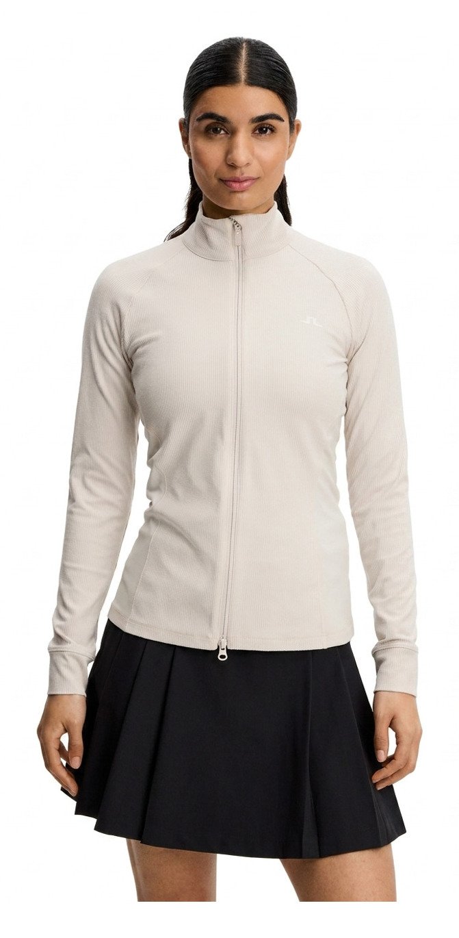 J.Lindeberg Mel Rib Mid Layer maglia donna, Moonbeam