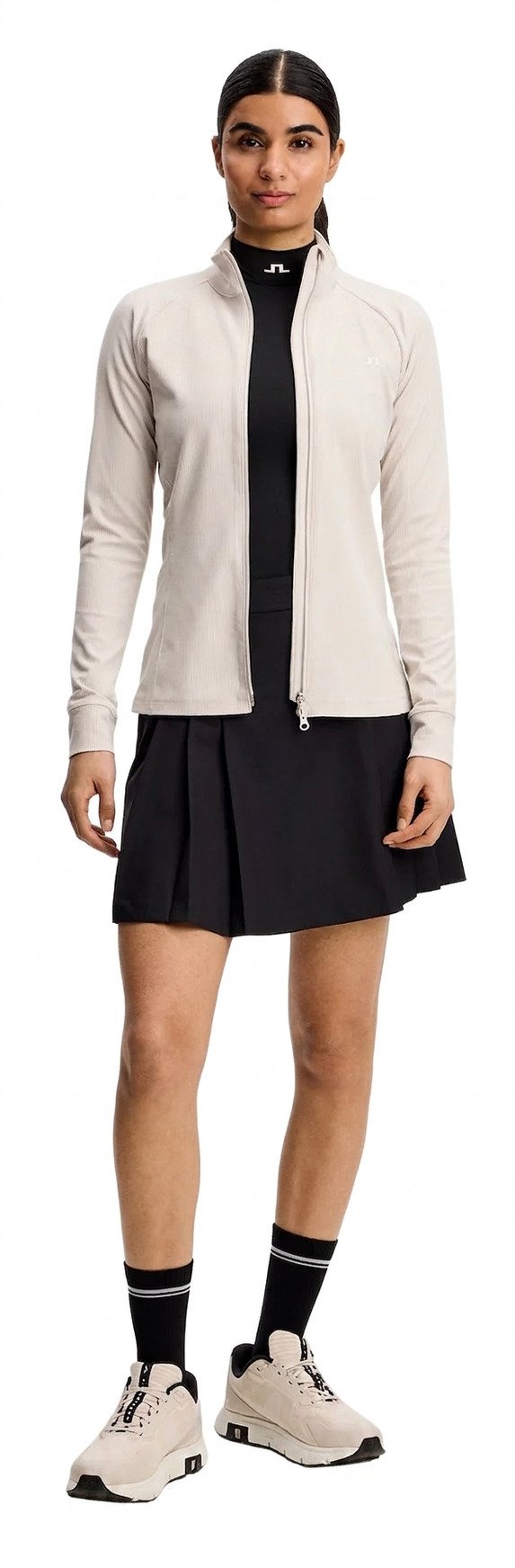 J.Lindeberg Mel Rib Mid Layer maglia donna, Moonbeam