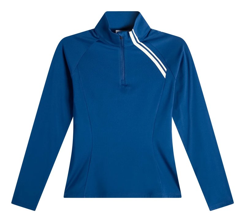 J.Lindeberg Nadu Quarter Zip donna mid layer, Estate Blue