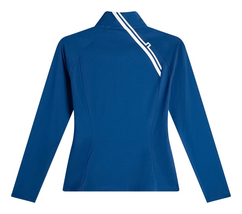 J.Lindeberg Nadu Quarter Zip donna mid layer, Estate Blue