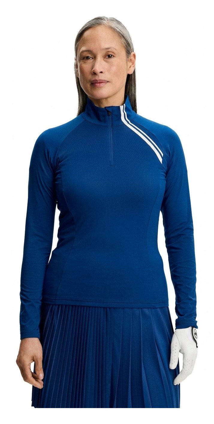 J.Lindeberg Nadu Quarter Zip donna mid layer, Estate Blue