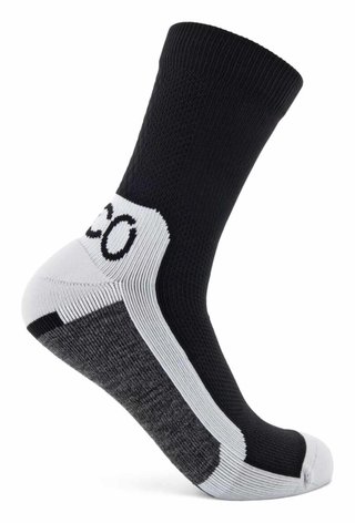 Ecco Tech Sporty Mid-Cut calzini, nero/bianco