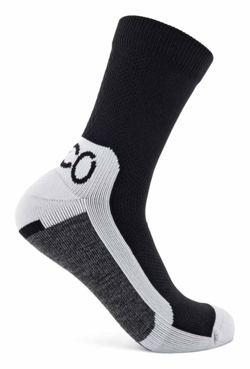 Ecco Tech Sporty Mid-Cut calzini, nero/bianco