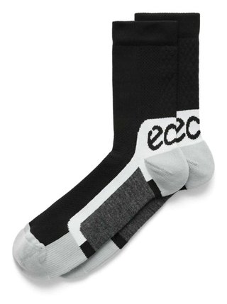 Ecco Tech Sporty Mid-Cut calzini, nero/bianco