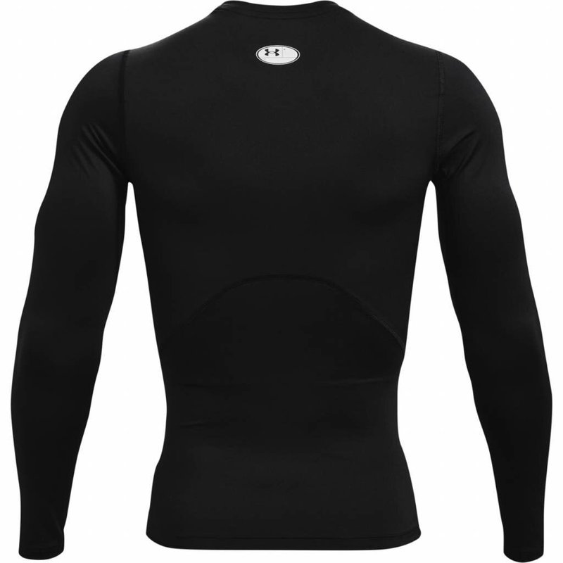 Under Armour HeatGear maglia a compressione a maniche lunghe da uomo, nero/bianco