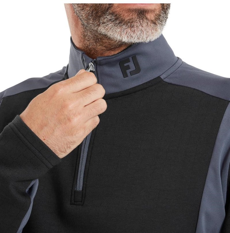 FootJoy ThermoSeries Blocked Midlayer felpa uomo, nero/antracite