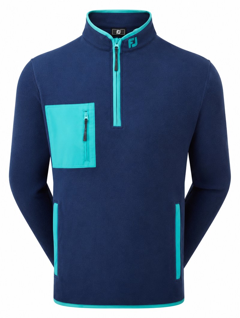 FootJoy Polar Fleece Chill-Out felpa da uomo, navy/lake blue