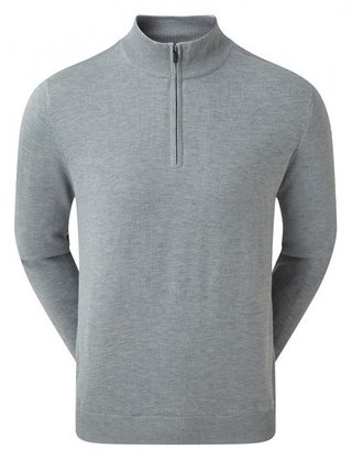 FootJoy drirelease Half-Zip Lined felpa da uomo, port heather grey