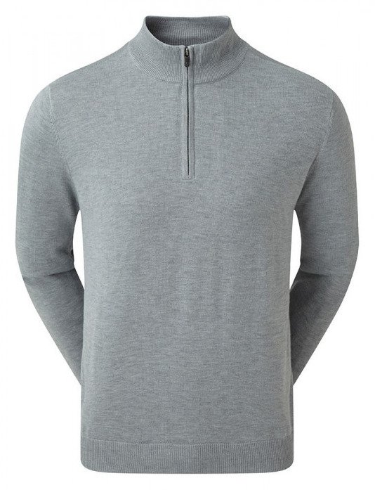 FootJoy drirelease Half-Zip Lined felpa da uomo, port heather grey