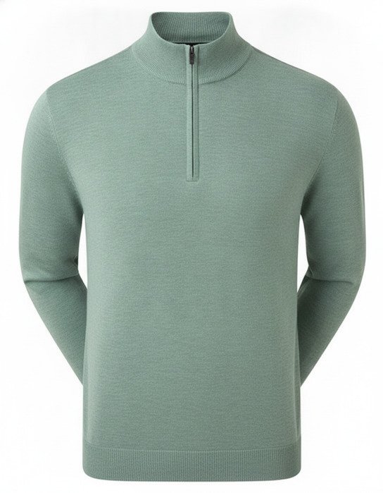 FootJoy drirelease Half-Zip Lined maglione da uomo, heather olive