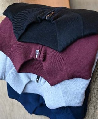 FootJoy drirelease Half-Zip Lined felpa da uomo, heather blue