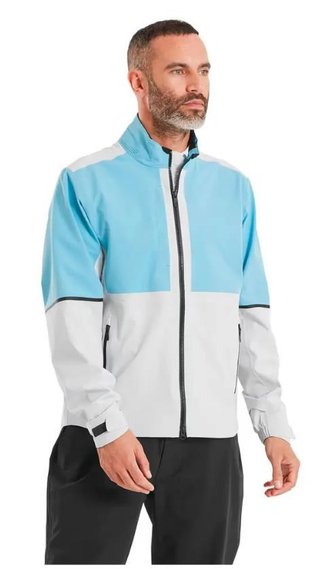 FootJoy DryJoys Select LX giacca da uomo, Mid Blue / Oyster Grey
