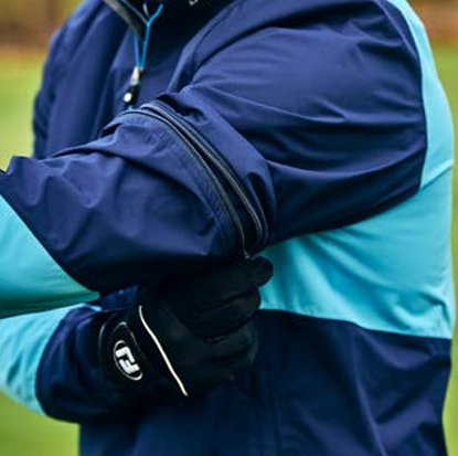 FootJoy HydroLite X da uomo giacca antipioggia a maniche corte, nera