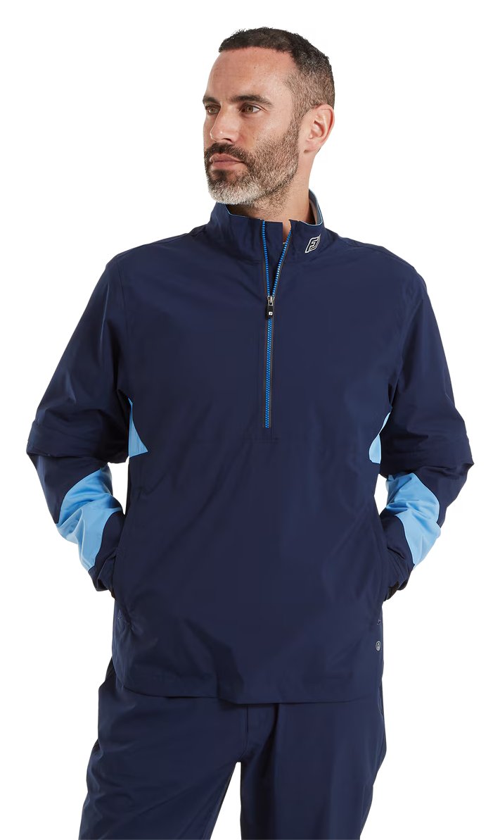 FootJoy HydroLite X Short Sleeve Rain camicia antipioggia da uomo, navy/blu medio