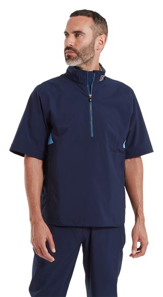 FootJoy HydroLite X Short Sleeve Rain camicia antipioggia da uomo, navy/blu medio