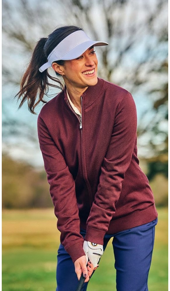 FootJoy drirelease Full-Zip Lined felpa da donna, port