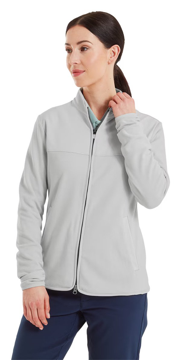 FootJoy MicroFleece Full-Zip Midlayer felpa da donna, grigia