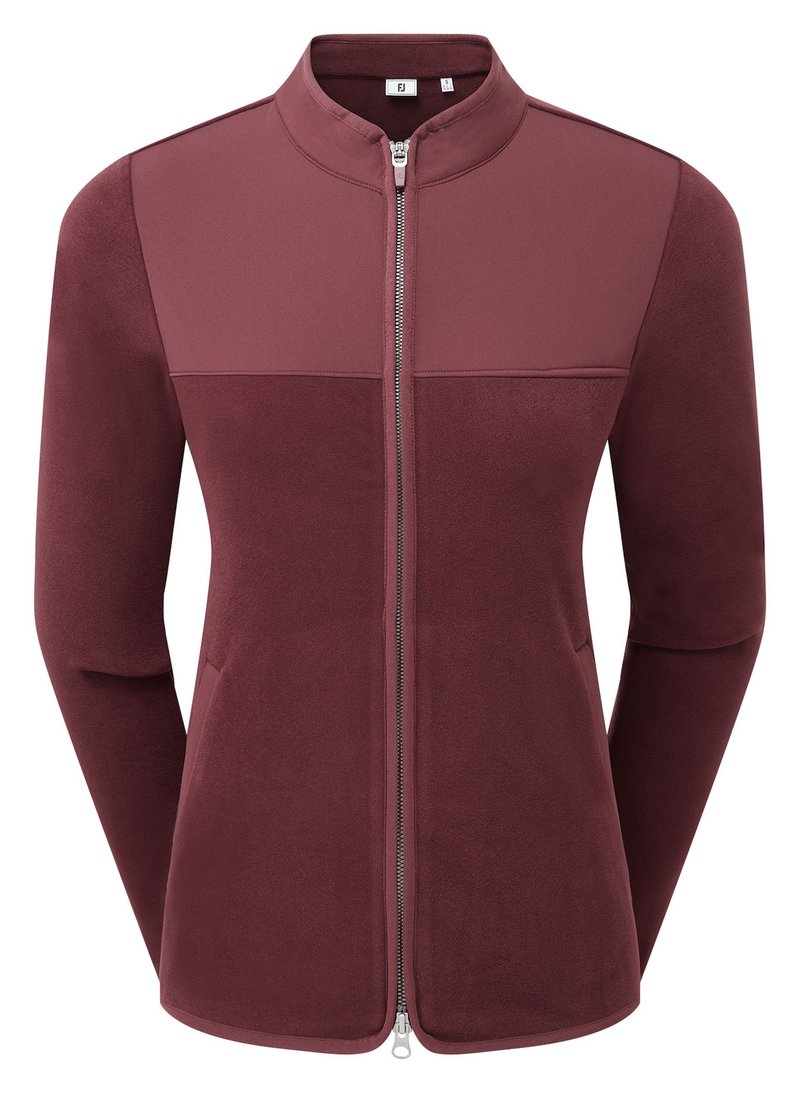FootJoy MicroFleece Full-Zip Midlayer felpa da donna, port