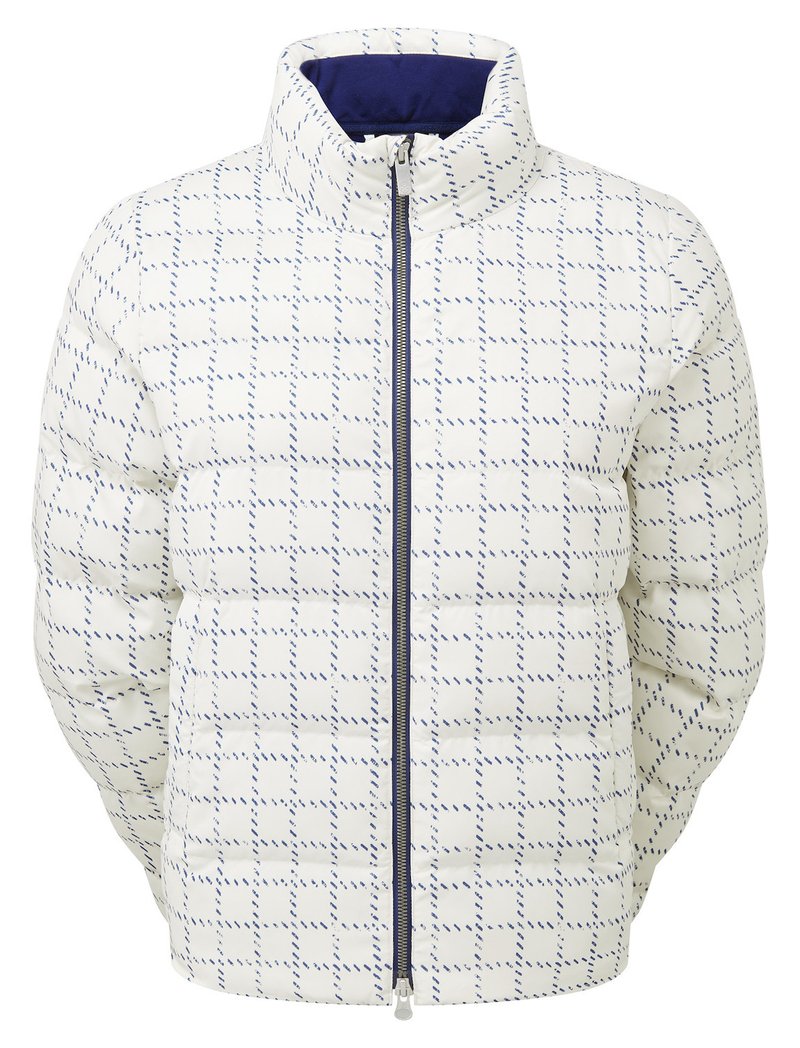 FootJoy ThermoSeries Insulated giacca da donna, off white/navy distressed plaid