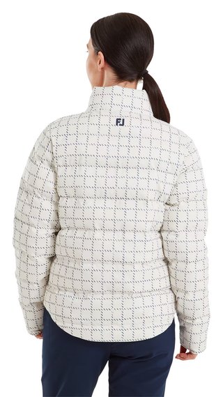 FootJoy ThermoSeries Insulated giacca da donna, off white/navy distressed plaid