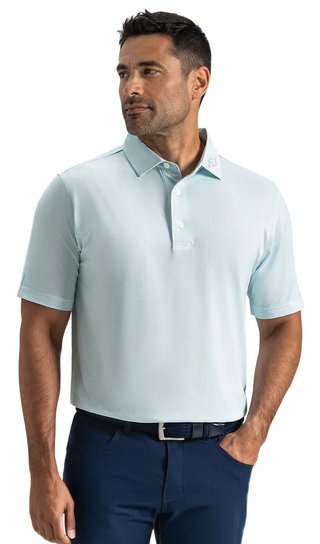 FootJoy Heritage Logo Lisle polo da uomo, bianco/mint julep