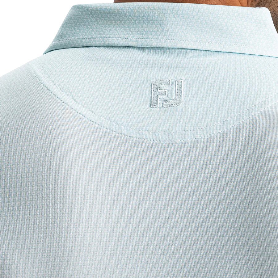 FootJoy Heritage Logo Lisle polo da uomo, bianco/mint julep