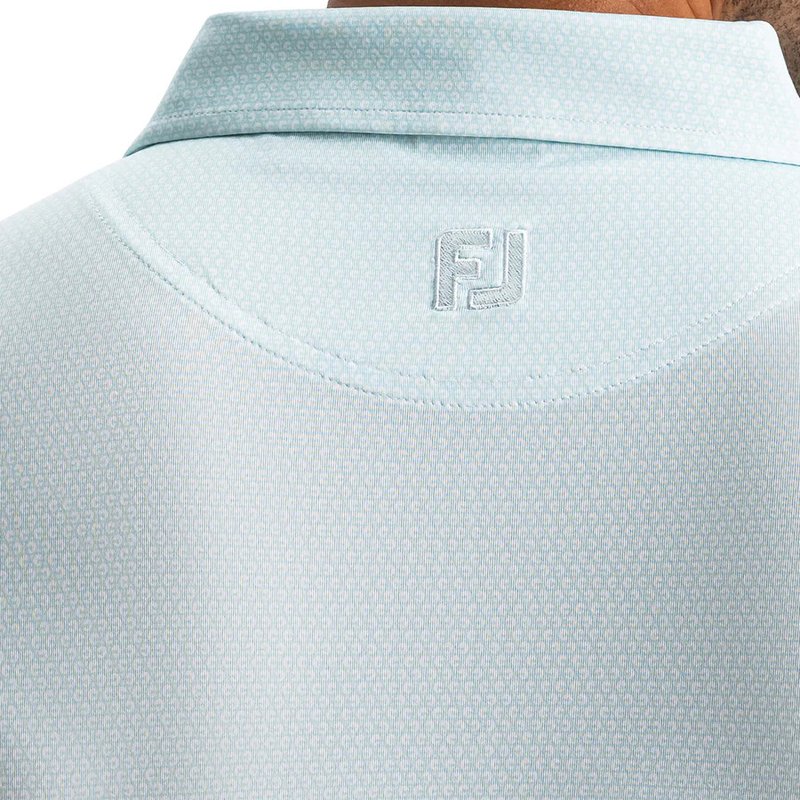 FootJoy Heritage Logo Lisle polo da uomo, bianco/mint julep