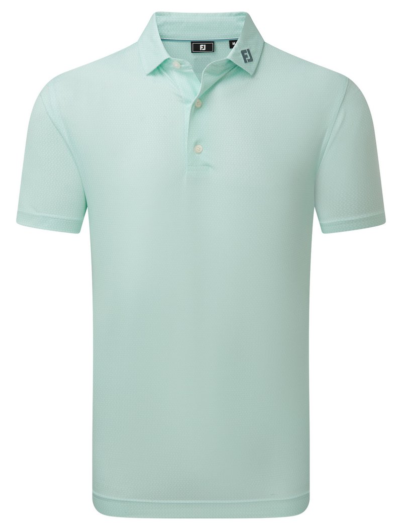 FootJoy Heritage Logo Lisle polo da uomo, bianco/mint julep