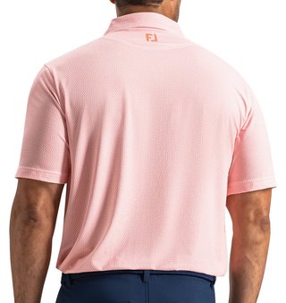 FootJoy Heritage Logo Lisle polo da uomo, bianco/pesca