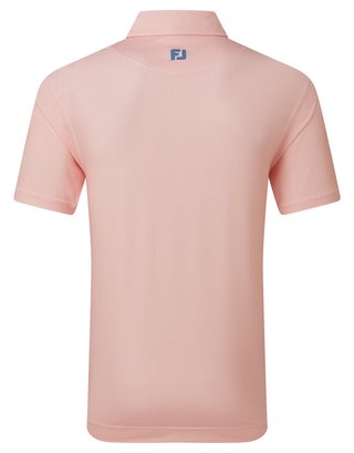 FootJoy Heritage Logo Lisle polo da uomo, bianco/pesca