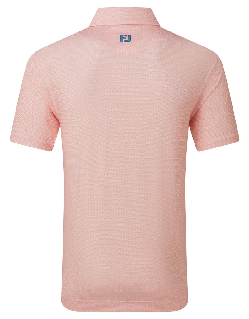 FootJoy Heritage Logo Lisle polo da uomo, bianco/pesca