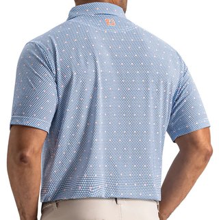 FootJoy Order Geometric Lisle polo da uomo, white/riviera/peach
