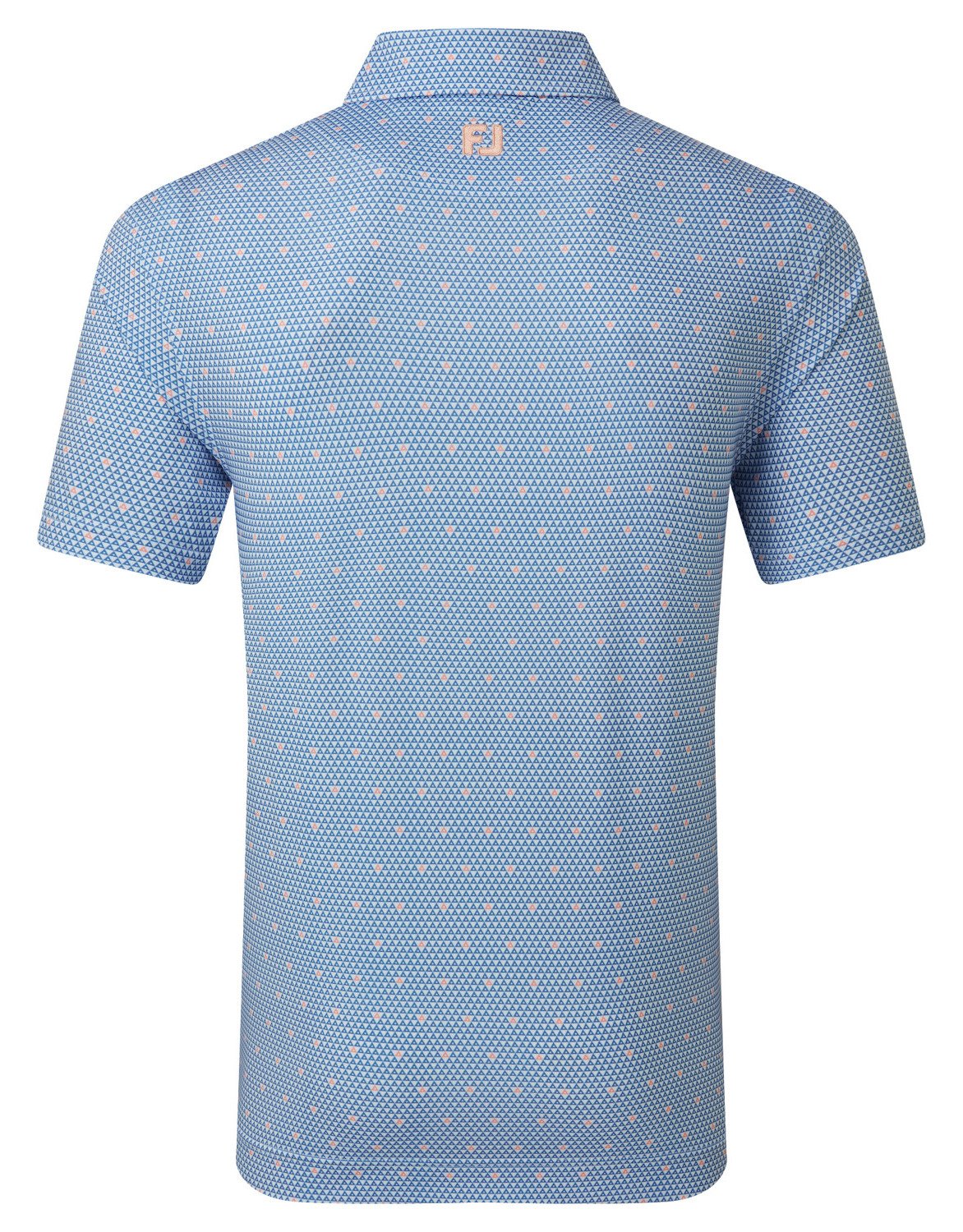 FootJoy Order Geometric Lisle polo da uomo, white/riviera/peach