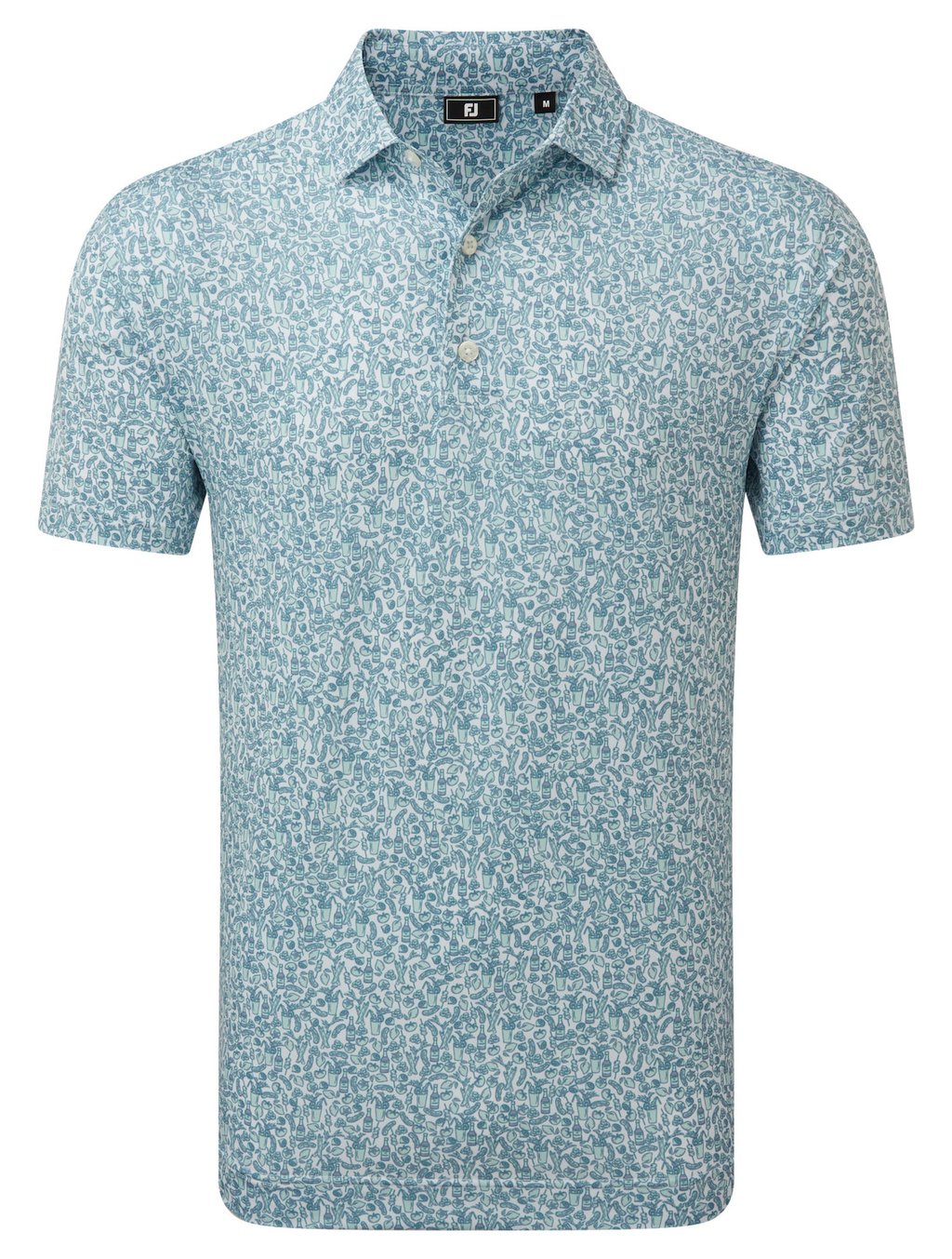 FootJoy Bloody Mary Lisle maglia da uomo, bianco/lavender aura/mint julep/blu