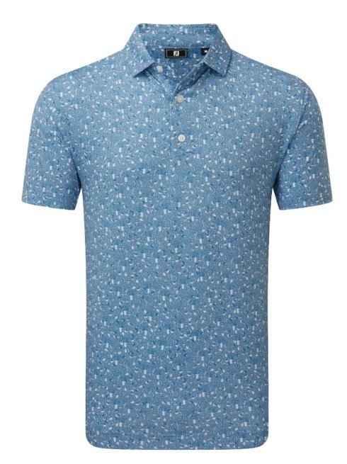 FootJoy Bloody Mary Lisle maglia da uomo, tonal riviera/pesca/bianco/blu