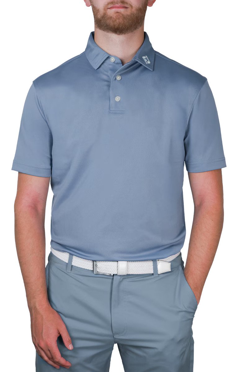 FootJoy Stretch Pique polo uomo, solid winward blue
