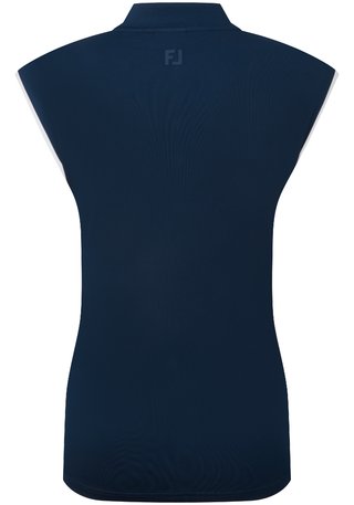 FootJoy Mock Neck Snap Front polo da donna, navy/white