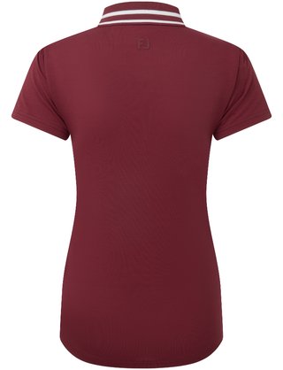 FootJoy Loop Button polo da donna, cranberry/white