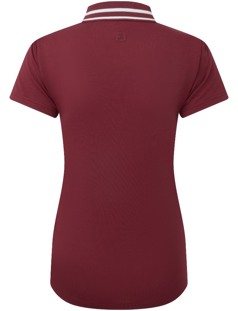 FootJoy Loop Button polo da donna, cranberry/white