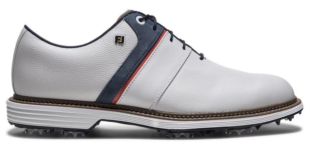 FootJoy Premiere Series - Packard scarpe da golf da uomo, bianco/blu/nantucket red